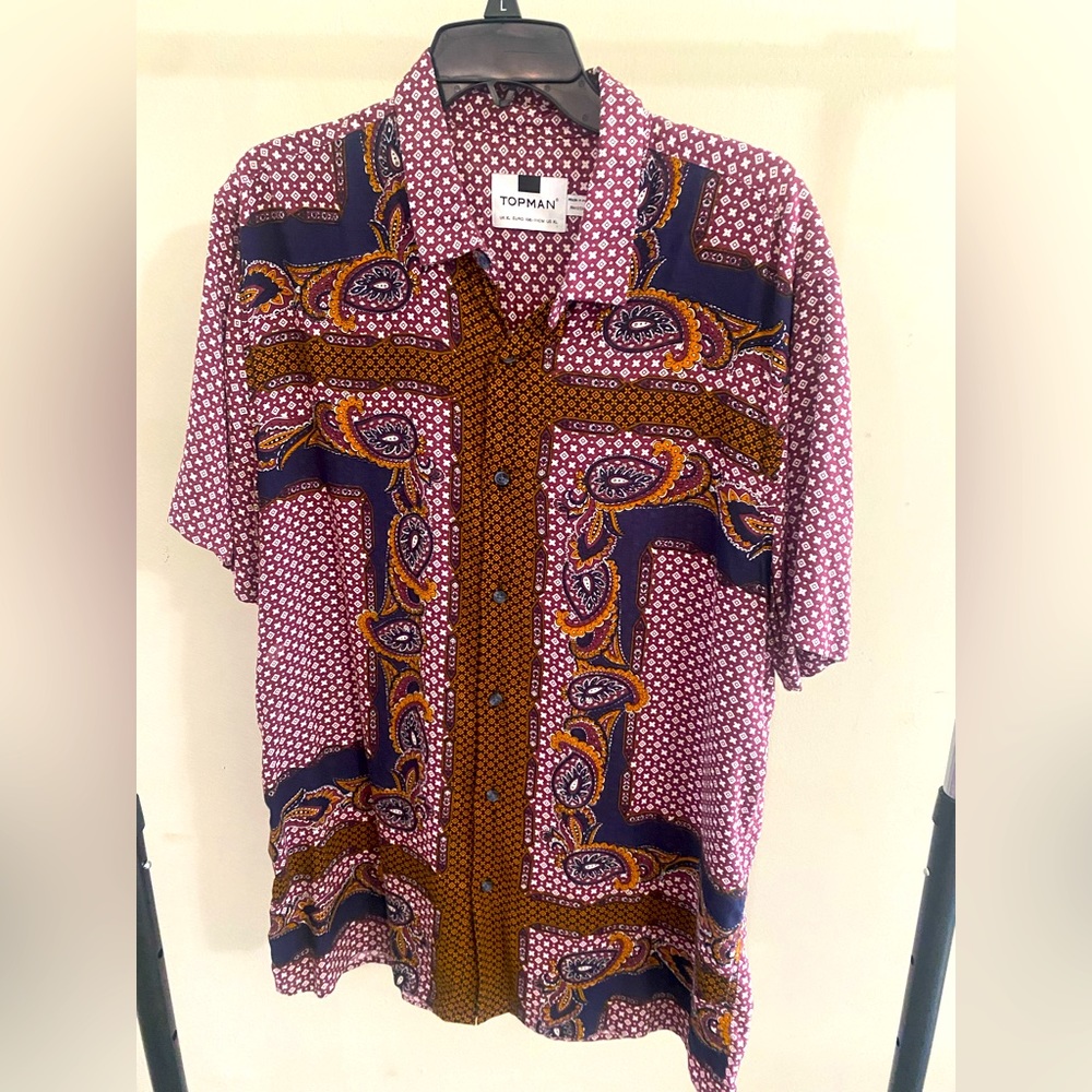 Sz XL - multi color - shirt sleeved dress shirt
